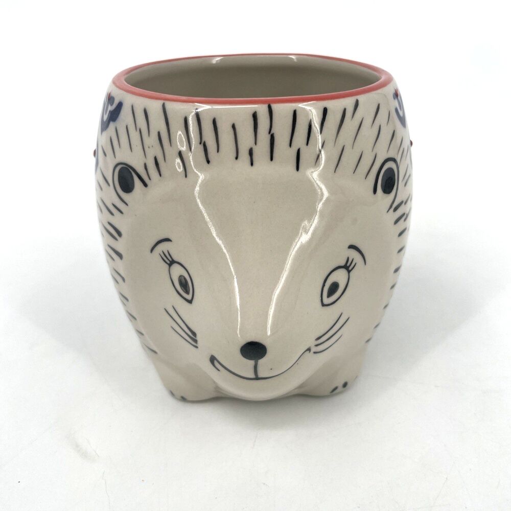Yokohama Studio 3D Hedgehog Mug Japan Miyabi Cup 20 oz Hand Painted Whimsical
